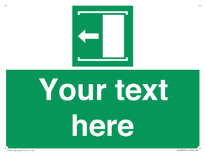 Custom Slide to Open Sign